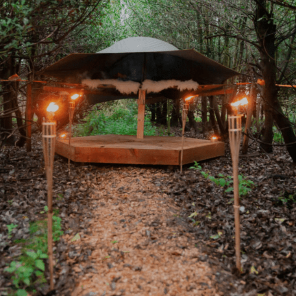 Glamping ved Tree Tents hos Thorséng Nature Resort