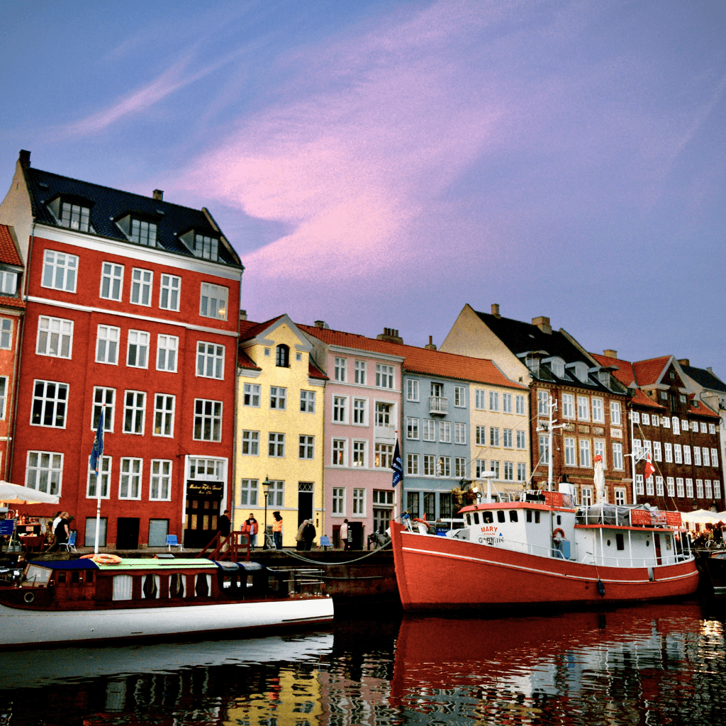 Nyhavn i København på Sjælland